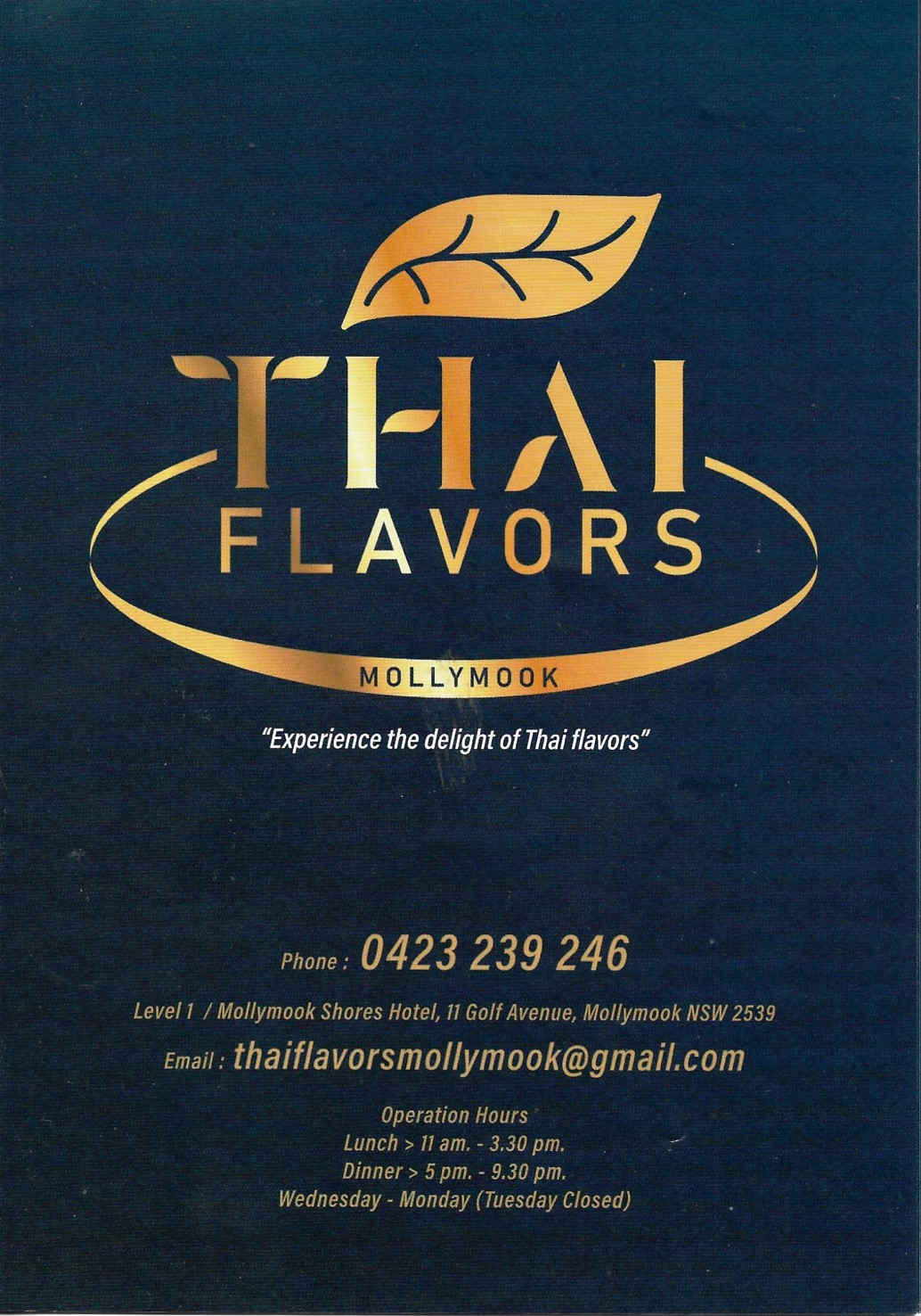 Thai Flavors Mollymook Restaurant,Thai Flavors,Thai Restaurant,mollymook,Asian,restaurant,Mollymook Beach Waterfront